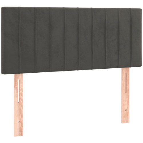 Maison Chic posteljno vzglavje - vzglavna omarica - nočna omarica temno sivo 100x5x78/88 cm žamet, (21707062) Slike