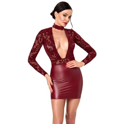 Noir Handmade 2719606 Exclusive Long-sleeved Mini Dress Red M Cene