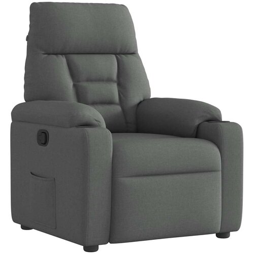 vidaXL Naslanjač iz temno sivega blaga Cene