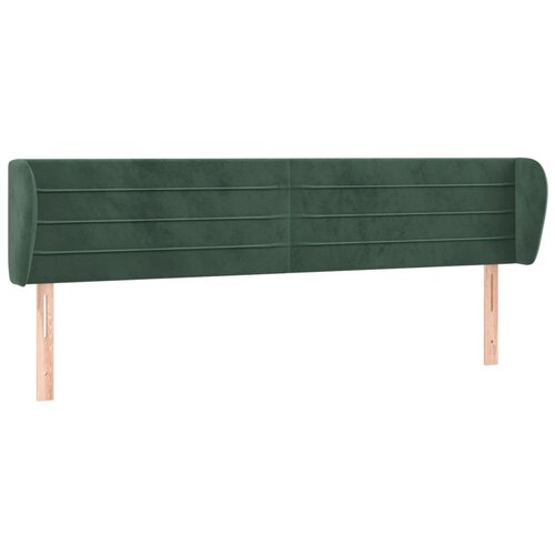 Maison Chic posteljno vzglavje - vzglavna omarica - nočna omarica z u&scaron;esi temno zeleno 183x23x78/88 cm žamet, (21711311) Cene