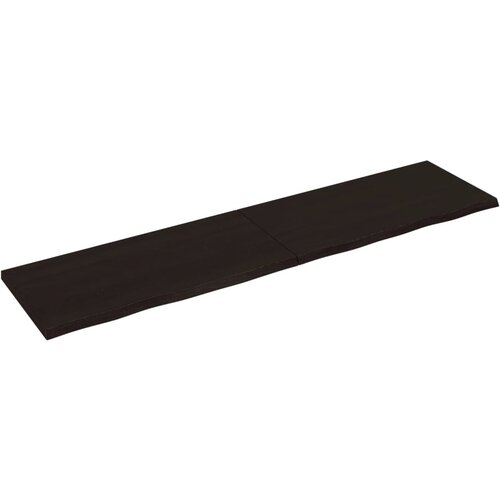 Maison Chic Stenska polica - Viseča Polica temno rjava 200x50x(2-4) cm trdna hrastovina, (21784818) Cene