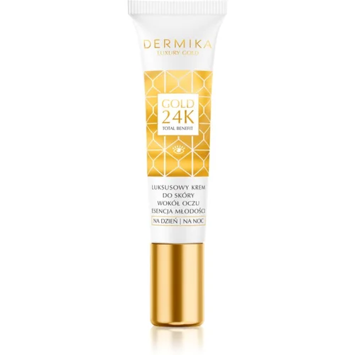 Dermika Luxury Gold krema za pomlađivanje za okoloočno područje 15 ml