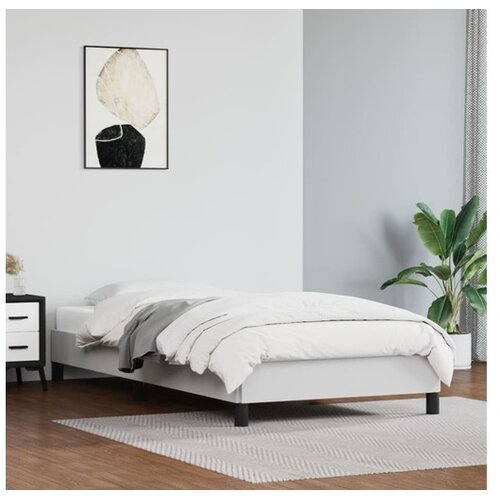  Posteljni okvir bel 100x200 cm umetno usnje Cene