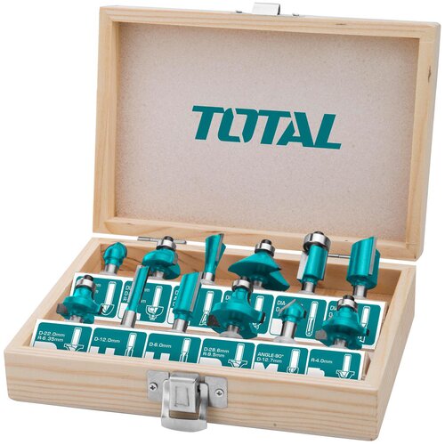 Total 12-dijelni set glodala za drvo (12 mm) (TACSR2121) Cijene