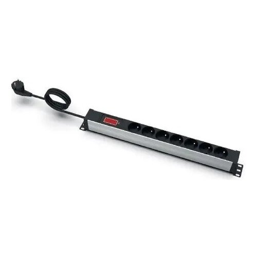 EMITER NET Net 19 7-pole power strip with pin, ammeter, 3m cable, uni-schuko plug EM /LZ19.07F.3S.A Slike