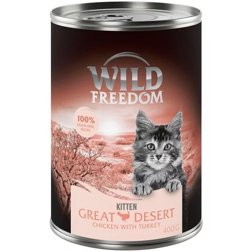 Wild Freedom Kitten 12 x 400 g - NOVO: Great Desert - puretina i piletina