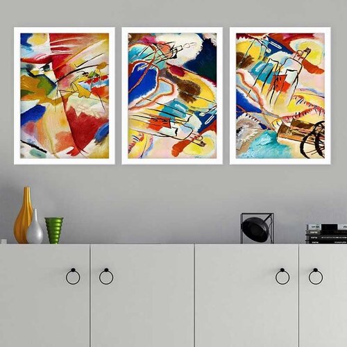 Wallity Set uramljenih slika 3BC_UN3933039 , 3 Dela Cene