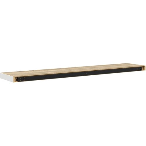  Plutajuće zidne police 2 kom hrast i bijele 120x23,5x3,8 cm MDF Slike