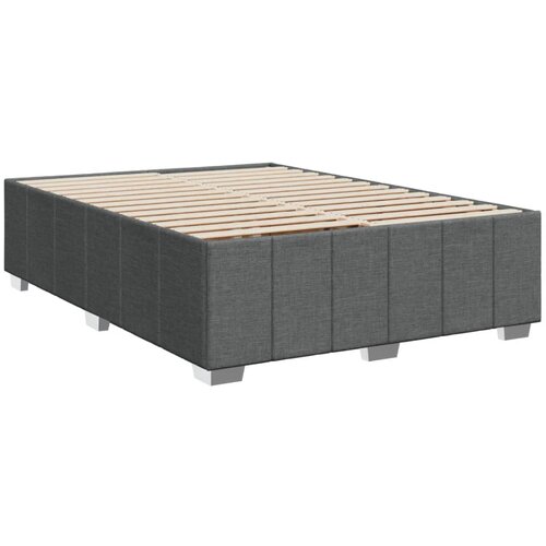vidaXL Posteljni okvir temno siv 140x200 cm blago, (21304618) Cene