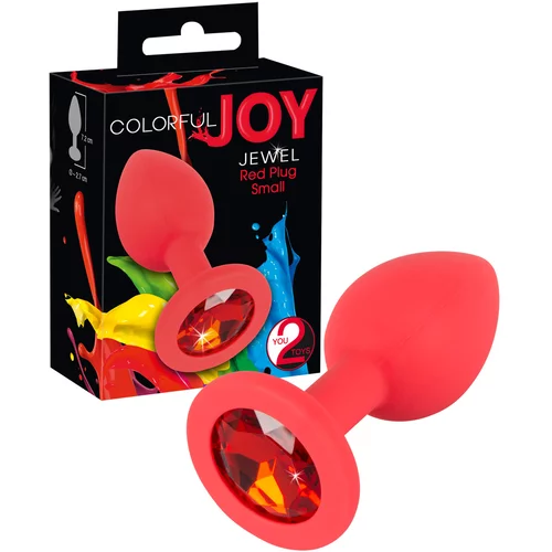 You2Toys colorful joy jewel plug small red