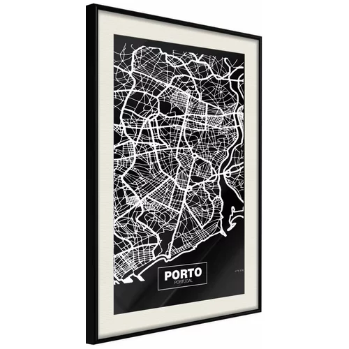 Poster - City Map: Porto (Dark) 40x60
