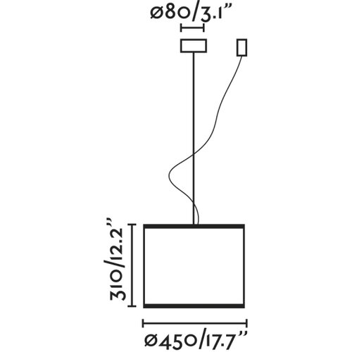 Faro 64314-49 - Luster na sajli MAMBO 1xE27/15W/230V prečnik 45 cm ratan/crna Slike