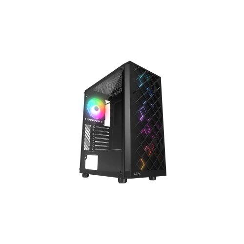  Kući&scaron;te gaming RAMPAGE AZZA V1 Tempered Glass Black 3*12CM Black 1* 12CM ARGB Fan ATX Mid-T Gaming Player Case Cijene