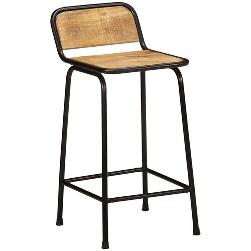 VidaXL barski stolci 4 kom 46x35,5x80 cm masivnog grubog drva manga Slike