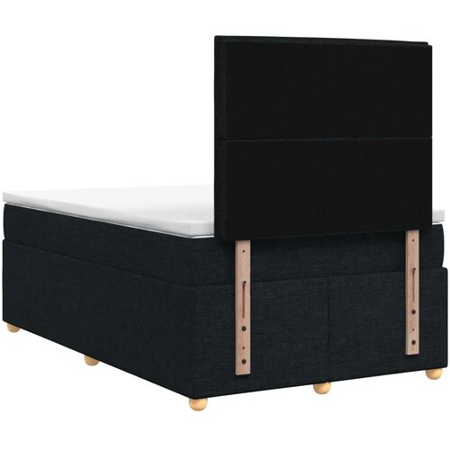  Boxspring krevet s madracem Crna 120 x 190 cm Tkanina - Crna 120 x 190 cm Dizajn linija Slike