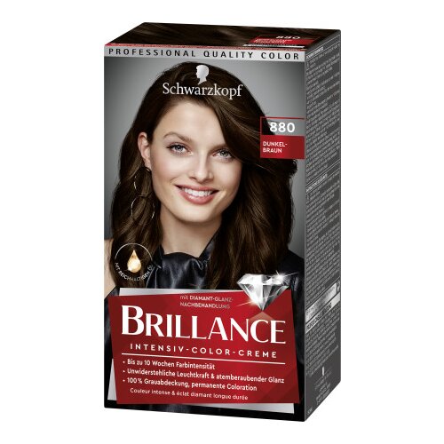 Schwarzkopf Brillance barva za lase - Intensive Color Cream - 880 Dark Brown Cene