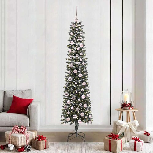 vidaXL Umestno božično drevo med 300 LED Zelena 58 x 58 x 210 cm Cene