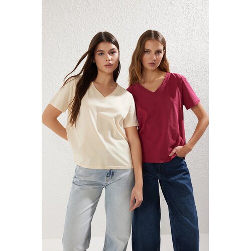 TRENDYOLMILLA Ženski set majici TWOSS23TS00002, Višebojni Cene