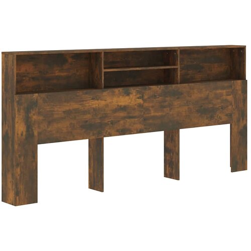  Uzglavlje s ormarićem boja dimljenog hrasta 220 x 19 x 103,5 cm Slike