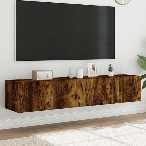  Zidni TV ormarići LED 2 kom boja hrasta 80x35x31 cm Cene