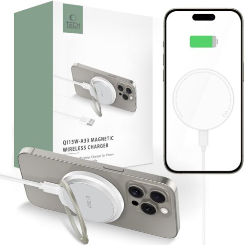 TECH-PROTECT QI 15 W MAGNETNI INDUKCIJSKI POLNILEC ZA MAGSAFE IPHONE, (21974796) Cene