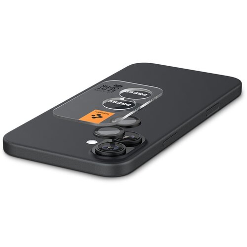 Spigen Glass tR EZ Fit Optik Pro staklo za kameru 2 kom AGL07921 za iPhone 16 / 16 Plus - crno Slike