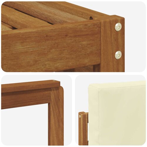  Set vanjskih sofa 6 kom. Prirodna i krem Poliester 247 x 128,5 x 73 cm Slike