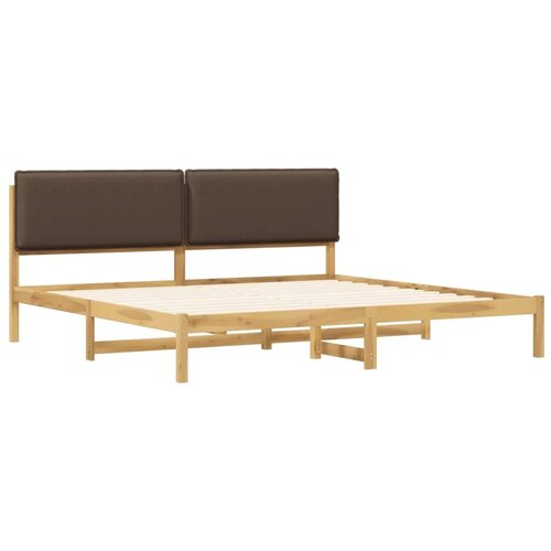  Krevetni okvir s tapiciranim uzglavljem Bijelo isprana i taupe - Bijelo isprana i taupe 180 x 200 cm Slike