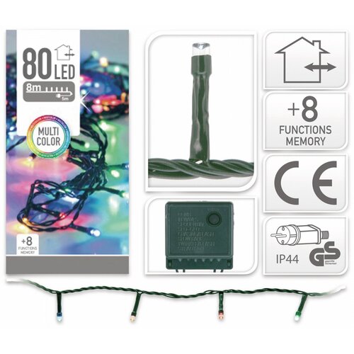  Novogodišnji lančić 80 led rgb 8m - 8 funkcija Cijene