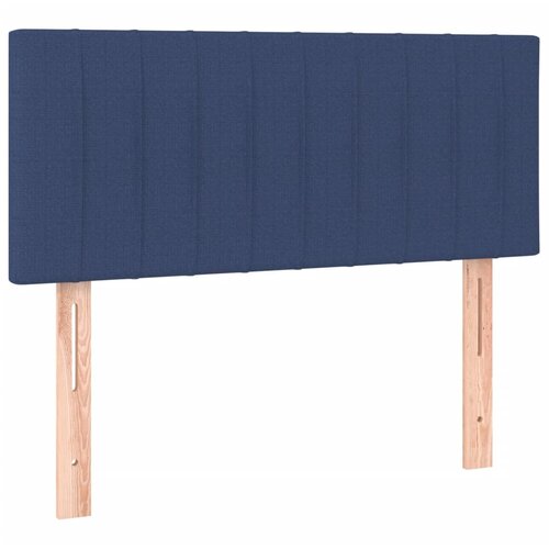  Krevet s oprugama i madracem plavi 100 x 200 cm od tkanine Slike