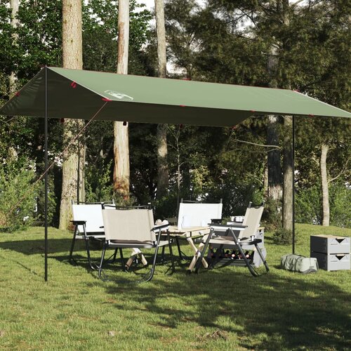 The Living Store Ponjava za kampiranje zelena 500x294 cm vodoodporna - Ponjava Za Kampiranje, (21606324) Cene