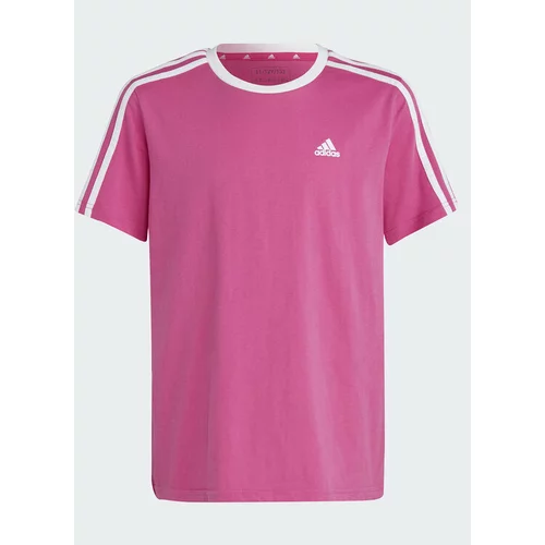 Adidas Majica Essentials 3-Stripes Cotton Loose Fit Boyfriend T-Shirt IC3639 Roza Loose Fit
