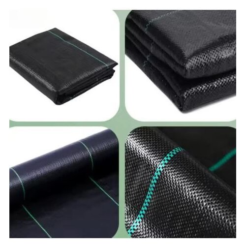  Crni agrotekstil 160 cm x 50 m UV 90 g Agrotekstil protiv korova + sidra Slike