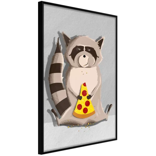  Poster - Racoon Eating Pizza 40x60