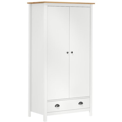 Furnova Garderobna omara z 2 vrati Hill bela 89x50x170 cm borovina, (21930309) Cene