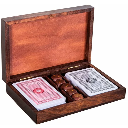 Antic Line Set karata i kockica u drvenoj kutiji