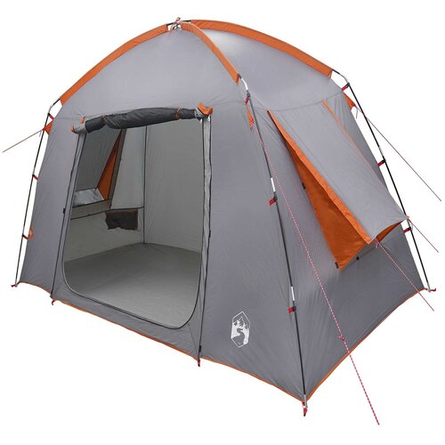 VidaXL Kabinski &amp;scaron;ator Siva i narančasta 210 x 210 x 138 cm Poliester - Siva i narančasta Za 3 osobe Slike