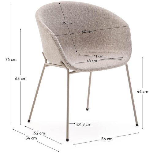 Kave Home Bež jedilni stol Yvette &amp;ndash; Slike