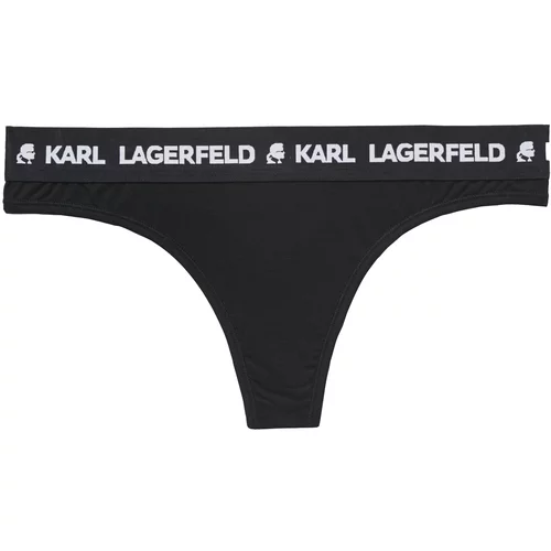 Karl Lagerfeld Tanga gaćice crna / bijela