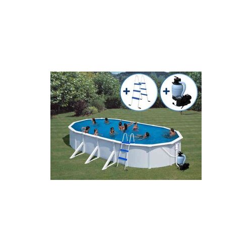  GRE Ovalni montažni bazen &ndash; set 6,1&times;3,75,1,32m &ndash; 4m3/h 1181 Cene