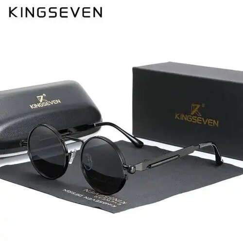 KINGSEVEN 7579 Naočare za sunce, Crne Slike