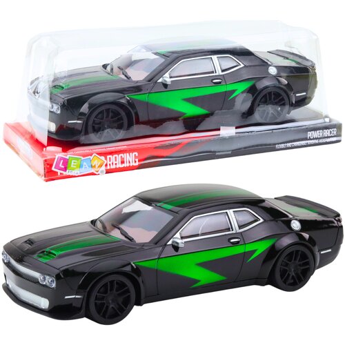  Sportski auto za igru s pogonom na stražnje kotače Glossy - 28 cm - crno/zeleni Cene