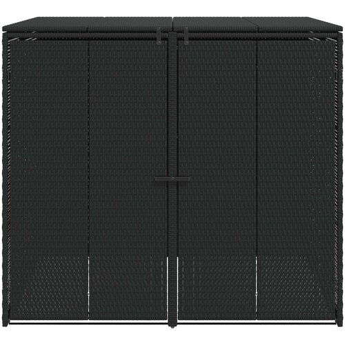  Kutija za smeće 2 pcs Crna 130 x 80 x 115 cm Polietilen Slike
