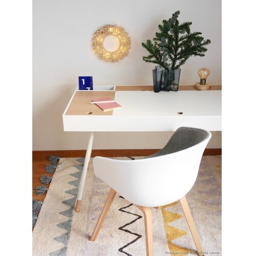 Lorena Canals Krem periv/ručno rađen pamučan dječji tepih 140x200 cm Azteca Vintage Blue &amp;ndash; Slike