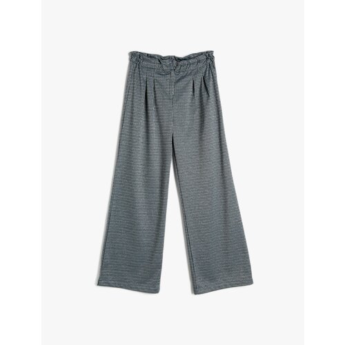 Koton Wide Leg Trousers Pleated Button Closure with Pocket. Slike