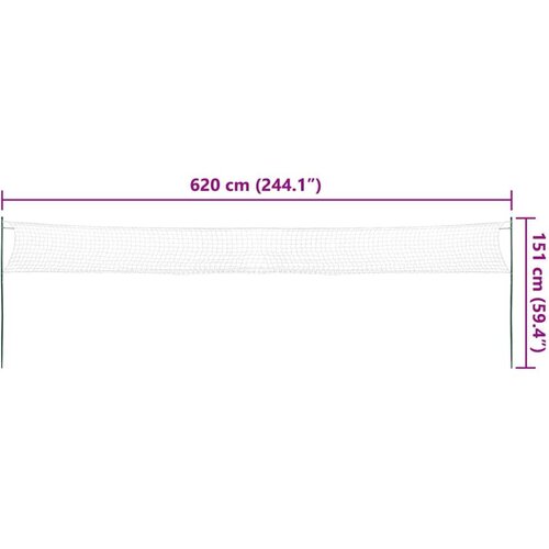  Set za badminton s 4 reketa i mrežom 620 x 151 cm Slike