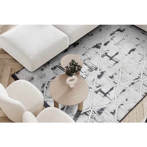 Conceptum Hypnose tepih 65284 meridyen, 78x150 cm, crno-beli Cene