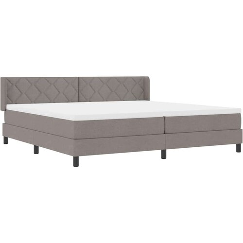  Boxspring krevet s madracem s madracem Sivo-smeđa 200 x 200 cm Slike