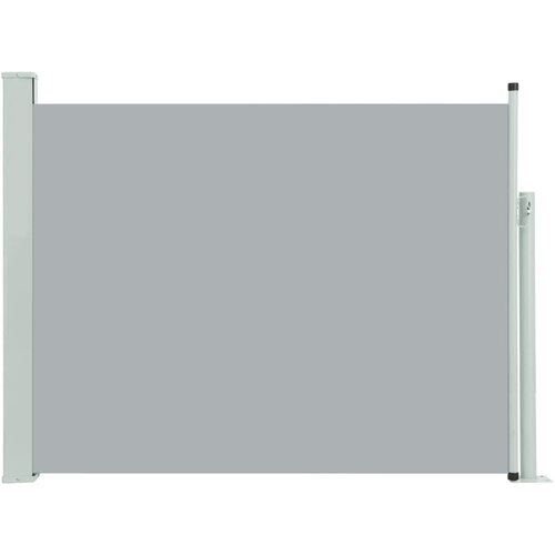 VidaXL Uvlačiva bočna tenda za terasu 140 x 500 cm siva Slike
