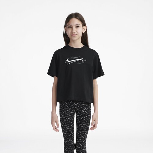 Nike majica kratak rukav za devojčice g nsw tee boxy swoosh logo gg Slike